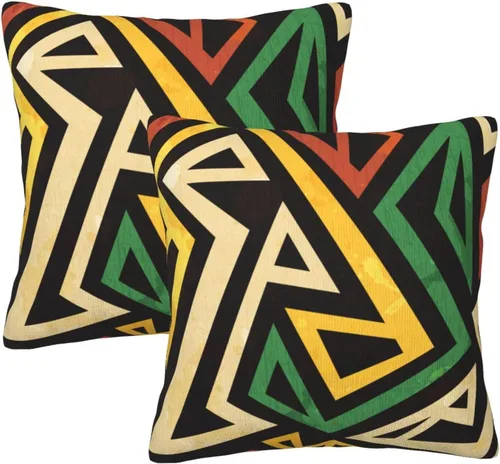 Miniatura 13 de Juego de 2 fundas de almohada bohemias de 18 x 18 pulgadas, fundas de almohada bohemias onduladas suaves con ondas de arco iris, fundas de cojín