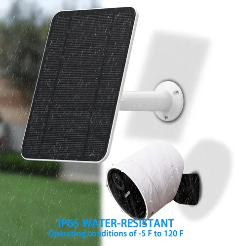 Miniatura 3 de Panel solar de 4 W compatible con cámara SimpliSafe para exteriores, incluye soporte de pared seguro, IP65 resistente a la intemperie, cable