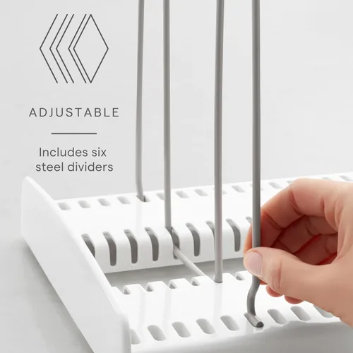 Miniatura 2 de YouCopia StoreMore Estante para Utensilios de Cocina con Alambres Altos de Acero, Organizador Ajustable para Sartenes y Tapas para Almacenamiento