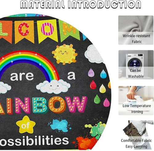 Miniatura 6 de AIBIIN Fondo de 7 x 5 pies con texto en inglés «We are a Rainbow of Posibilitys» («We are a Rainbow of Posibilitys»
