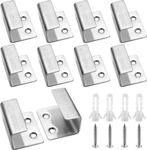Miniatura 11 de Luomorgo 10 Piezas Colgador de Pared para Exhibición de Azulejos, Ganchos de Soportes de Montaje en Pared de Acero Inoxidable, Colgador de Azulejos