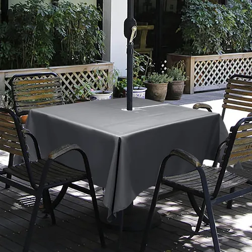 Miniatura 14 de Melaluxe - Mantel impermeable resistente a las manchas para exteriores con agujero para sombrillas y cremallera