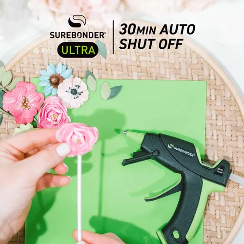 Miniatura 4 de Surebonder Mini pistola de pegamento caliente con doble temperatura y apagado automático, 20 vatios para calentamiento rápido y flujo de pegamento