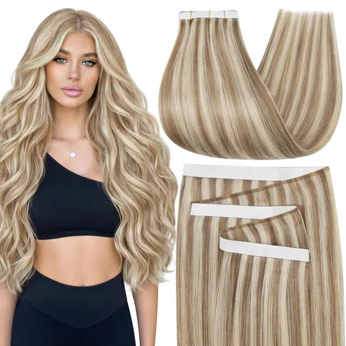 Miniatura 61 de Moresoo Extensiones de cabello humano real con cinta adhesiva, sin costuras, #1 negro azabache, 20 piezas, 1.76 oz (50 g), 24 pulgadas