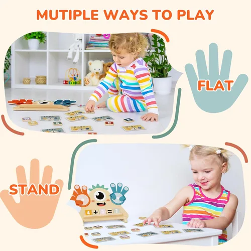 Miniatura 7 de Juguetes Montessori para niños de 3, 4 y 5 años, juguetes de aprendizaje preescolar para niños pequeños, bloques de números de madera para contar