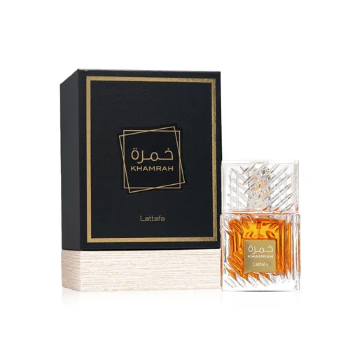 Miniatura 2 de Lattafa Khamrah - Vainilla, picante cálido, ámbar, canela - Perfume Eau de Parfum de larga duración para unisex, 3.40 onzas / 100 ml