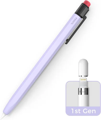 Miniatura 9 de TRONWIN Funda para Apple Pencil de 1ª generación, funda de silicona con agarre perfecto, diseño clásico con clip resistente compatible con Apple