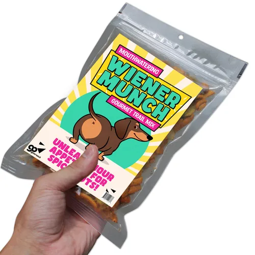 Miniatura 7 de Wiener Munch Trail Mix – Divertidos rellenos de calcetines para mujeres – Regalos para dueños de perros – Elefante blanco extraño – Regalos de broma