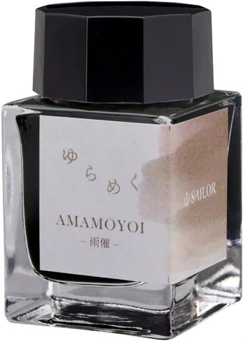 セーラー万年筆 Pluma estilográfica, Pluma estilográfica, Tinta en botella, Tinta brillante, Amaho, Tinta, 0.7 fl oz (20 ml) 13-1529-202 Evento de lluvia