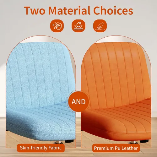 Miniatura 6 de Silla cruzada con ruedas, silla de oficina con patas cruzadas, sillas de oficina sin brazos, sillas de oficina giratorias de altura ajustable