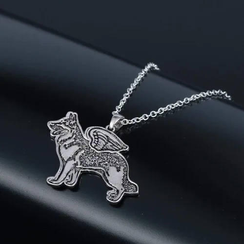 Miniatura 4 de AILUOR Collar de perro pastor alemán, colgante de perro con corazón de amor y galgo para perro