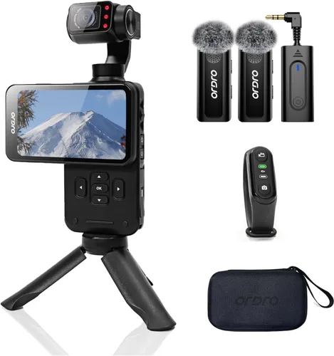 Miniatura 9 de ORDRO Videocámara de bolsillo M5, videocámara de video 4K 60FPS de estabilización de 3 ejes, cámara de bolsillo de visión nocturna IR para vlogging