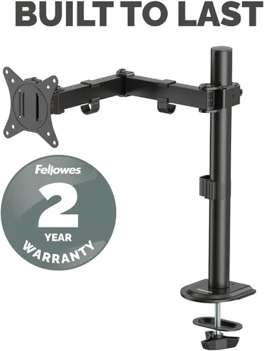Miniatura 9 de Fellowes Brazo de monitor único ajustable para todos los días: soporta pantallas de hasta 32" con un peso de 19.84 libras, inclinación, giro, giro