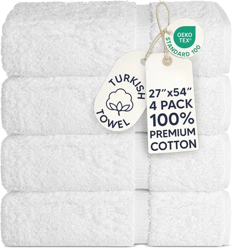 Miniatura 19 de Chakir Turkish Linens - Toallas turcas de 100% algodón, suaves y absorbentes (4 paños, color gris)