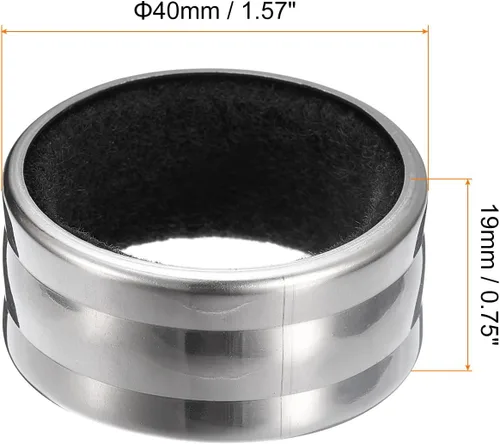 Miniatura 2 de uxcell Collares para botellas de vino, 2 anillos de goteo de vino de acero inoxidable, tapones de goteo de 1.57 x 0.75 pulgadas a prueba de fugas