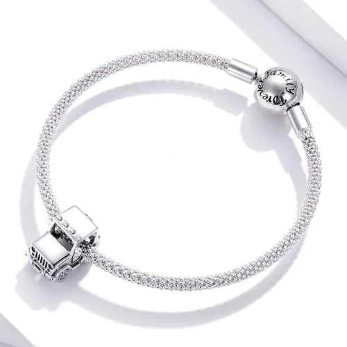 Miniatura 3 de BISAER Dijes de plata de ley 925 para pulseras de gato, taza de café, rosa, cuentas de animales, joyería de regalo para mujeres, Plata esterlina
