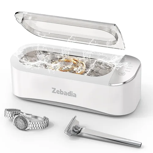 Máquina Limpiadora Ultrasónica de Joyería: Máquina Limpiadora Sónica de Joyería de Plata de 400ml para Joyería, Anteojos, Plata, Anillos, Cepillo de