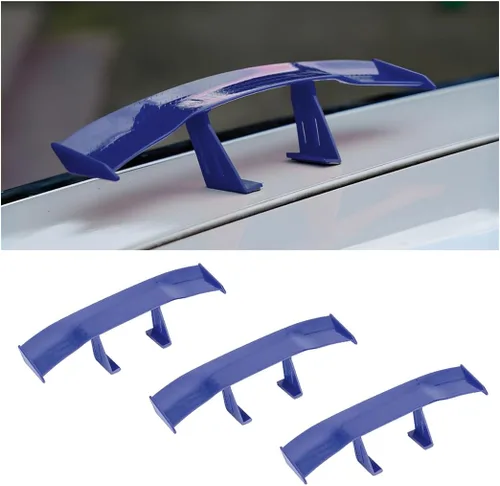 3 piezas de alerones mini para auto, 17 cm alerón universal para cola de auto, mini textura de fibra de carbono, decoración genial, accesorios
