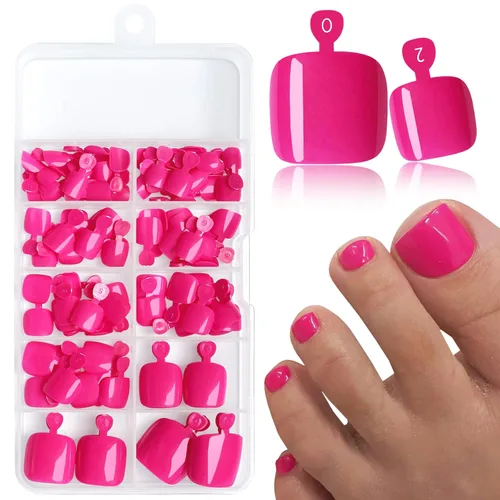 Miniatura 14 de AddFavor 120 uñas postizas a presión moradas para mujeres, uñas postizas cuadradas de cobertura completa, puntas de uñas falsas, uñas postizas