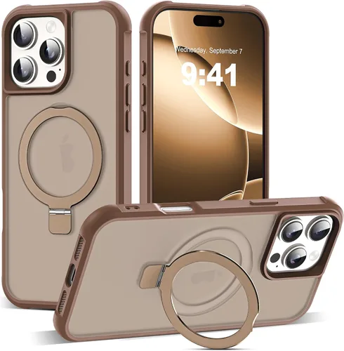 Miniatura 103 de SKYLMW – Funda compatible con iPhone 12 Pro Max y iPhone 13 Pro Max con soporte magnético invisible tipo anillo, fundas translúcidas para teléfonos
