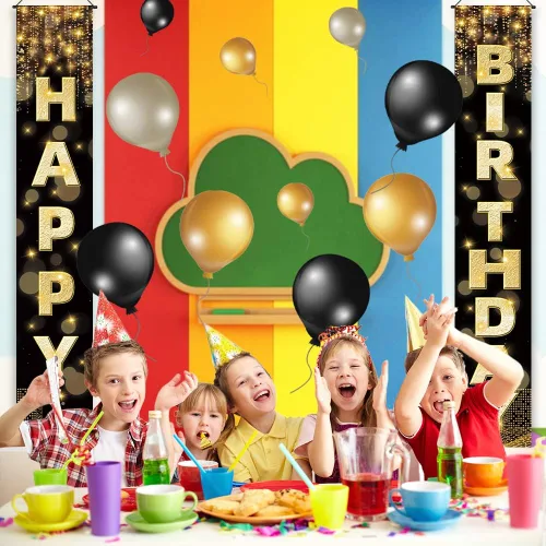 Miniatura 6 de Cartel de decoración de cumpleaños, letrero de puerta de feliz cumpleaños para hombres, mujeres, niños y niñas, ideal para decoración de cumpleaños