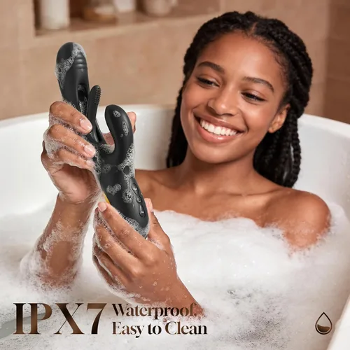 Miniatura 9 de Vibrador consolador conejo juguetes sexuales -LOVENOTE G Spot Vibrador masajeador para mujeres, estimulación del pezón del clítoris, juguetes Negro