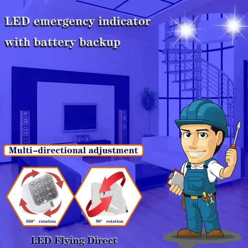 Miniatura 4 de Luces de emergencia LED con batería de respaldo, luz de emergencia comercial ajustable de dos cabezales, certificación UL, CA 120/277V, accesorios