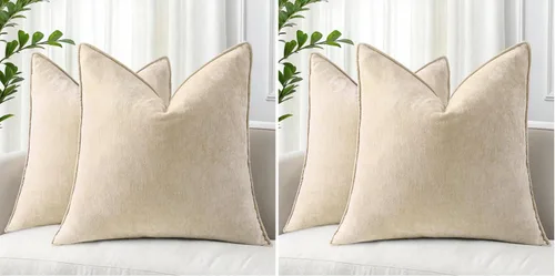 Miniatura 47 de decorUhome - Fundas de Cojín para Sofá 16x16 pulgadas Set de 2, Decorativas Suaves Euro Neutras de Felpilla con Diseño Elegante, Aqua Haze