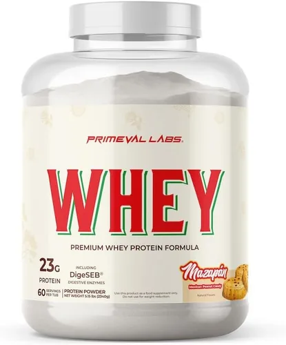 Miniatura 9 de Primeval Labs Pure Whey Protein Concentrate Crecimiento muscular y recuperación Fórmula fácil de mezclar Horchata 20 porciones