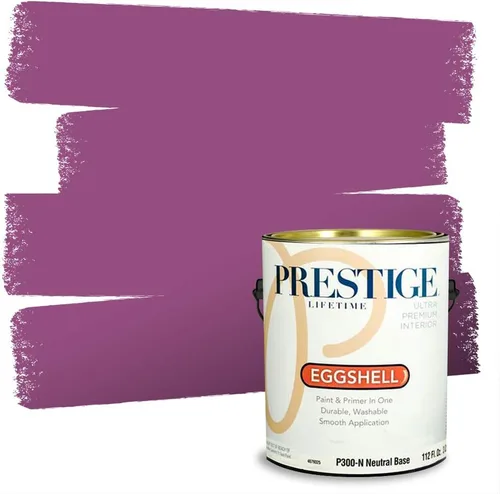 Miniatura 30 de PRESTIGE Pinturas de pintura interior e imprimación en uno, 1 galón, plano, combinación comparable de Sherwin Williams* Kimono Violet*