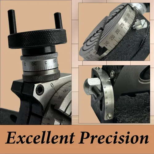 Miniatura 5 de Mesa giratoria de precisión de 4 "/ 100 mm de inclinación para fresado con portabrocas pequeñas, placa trasera y tuercas en T de fijación, máquinas