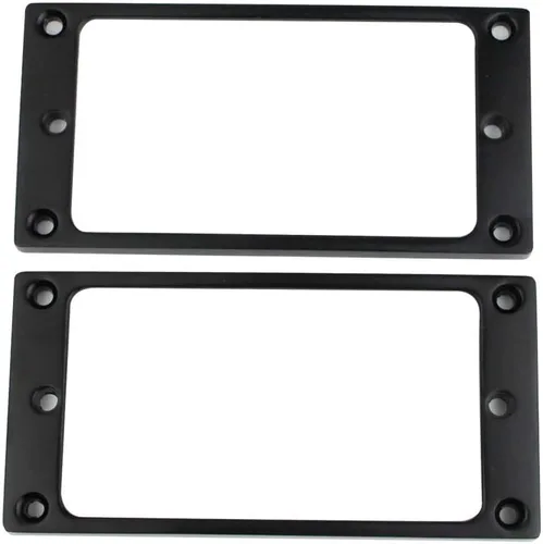 Miniatura 3 de Guyker Juego de anillos de montaje Humbucker de metal plano, cubierta de puente para pastillas de cuello de puente, pieza de repuesto para guitarra