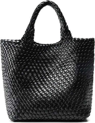 Miniatura 18 de Bolso tejido para mujer, bolso tote de cuero vegano grande para verano, playa, viaje, bolso de mano y cartera retro hecho a mano, bolso de hombro