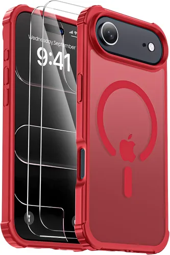 Miniatura 13 de Funda para iPhone Air [compatible con MagSafe] [2 protectores de pantalla] [prueba de caídas de grado militar] Funda magnética resistente