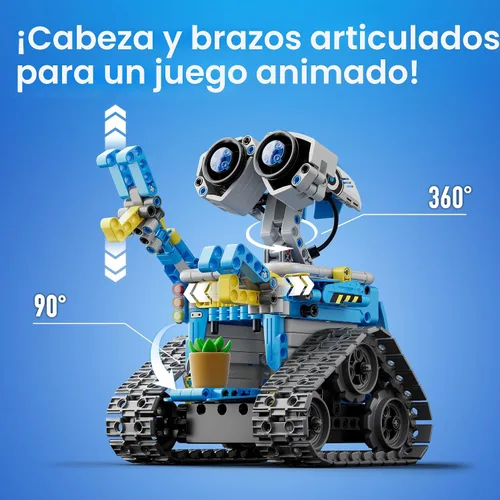 Miniatura 5 de Sillbird Kit de construcción de robot con control remoto, regalos STEM para niños de 8 a 12 años, juguetes robóticos de codificación para cumpleaños