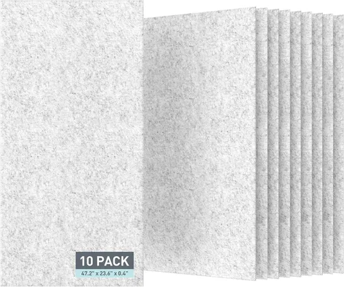 Miniatura 10 de UMIACOUSTICS 12 piezas de paneles acústicos, paneles de pared insonorizados de 11.8 x 11.8 x 0.35 pulgadas, paneles absorbentes de sonido y tablero