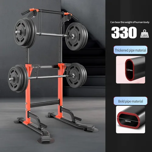 Miniatura 6 de Z ZHICHI Pull Up Dip Station For Home Gym Strength Training Fitness Workout Station Chin-Ups Push-Ups Pull-Ups Dip-Ups 330LBS T055CDC Naranja