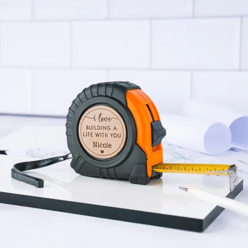 Miniatura 7 de Regalos del día de San Valentín para novio, cinta métrica personalizada para novio, marido, hombres, I Love Building Life with You, 12 pies o 25