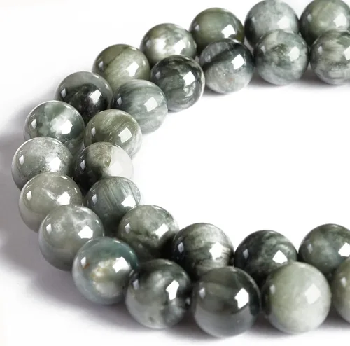 Miniatura 45 de 100 piezas de cuentas de jade birmano de 8 mm cuentas de piedras preciosas naturales cuentas redondas sueltas para manualidades y fabricación