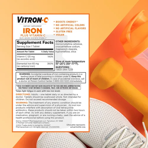 Miniatura 8 de Vitron-C Tableta Multivitamínica 63736012301 1 Frasco, 60 por Frasco