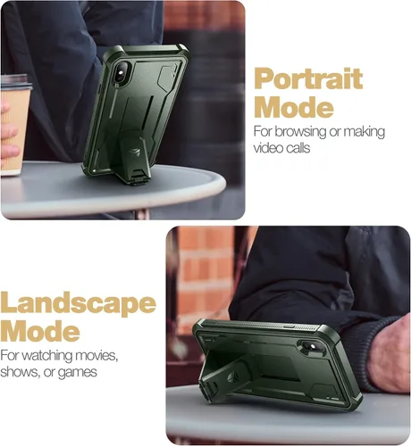 Miniatura 4 de Dexnor Funda para iPhone Xs Max, [Protector de pantalla y soporte integrados] Protección de grado militar resistente a prueba de golpes para iPhone
