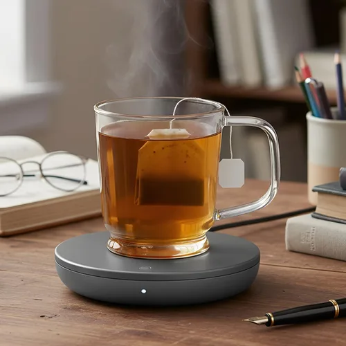 Miniatura 3 de Aquach Taza de vidrio transparente de 16 onzas – Taza de café de vidrio borosilicato, taza de té grande para bebidas calientes y frías, tazas
