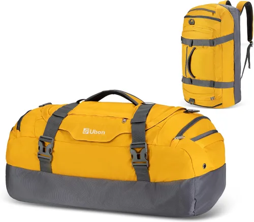 Ubon Bolsa de lona grande para fines de semana con compartimentos para zapatos, mochila deportiva de 4 vías para gimnasio con correas acolchadas,