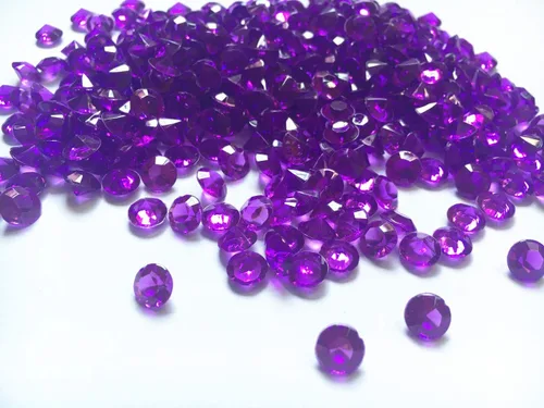 Miniatura 10 de Liying 1000 piezas de diamantes acrílicos de 0.315 in, confeti de mesa de diamantes redondos de imitación, gemas del tesoro para dispersos de mesa