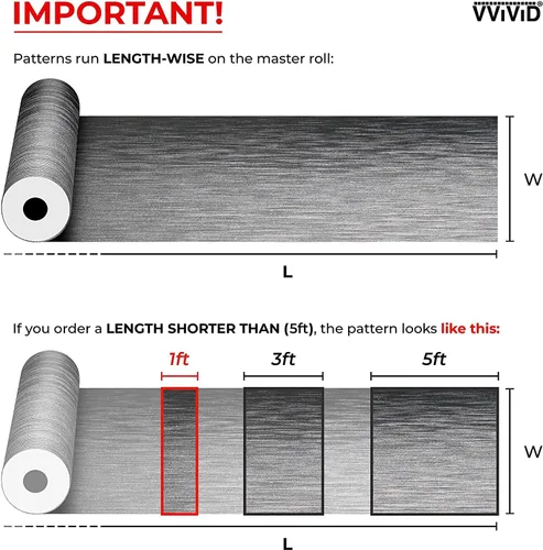 Miniatura 6 de VViViD® XPO - Rollo de vinilo metálico cepillado gris oscuro para automóvil (1.49 pies x 5 pies)