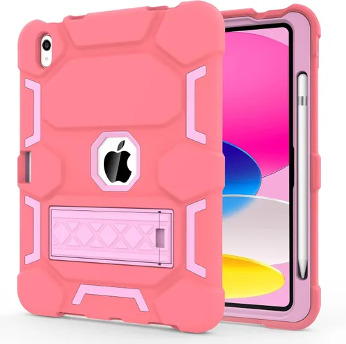 Miniatura 32 de CCMAO Funda para iPad de 6ª/5ª generación (9.7 pulgadas, 2018/2017), iPad Air de 2ª generación (2014) con soporte, funda protectora híbrida a prueba