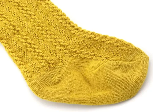 Miniatura 12 de Bestjybt Calcetines altos hasta la rodilla de algodón para bebés y niños pequeños, calcetines de punto trenzado con volantes, 5 pares
