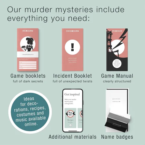 Miniatura 4 de Culinario Mortale Murder at The Grand Hotel - Un moderno juego de cena de misterio de asesinato para 6-8 jugadores Asesinato en el Grand Hotel