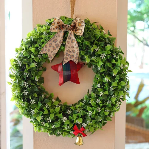 Miniatura 3 de WILLBOND Cinta estampada de guepardo de 10 yardas x 2.5 pulgadas, cinta de arpillera de leopardo de Navidad, tela de arpillera natural