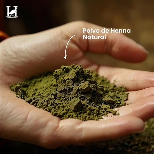 Miniatura 5 de Polvo de henna puro y 100 % natural H&C, Lawsonia inermis (cultivada orgánicamente) 0.5 libras, para el cabello Verde